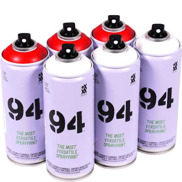 MTN 94 "Sixpack - White + Madrid Red RV-241" (6x400ml)