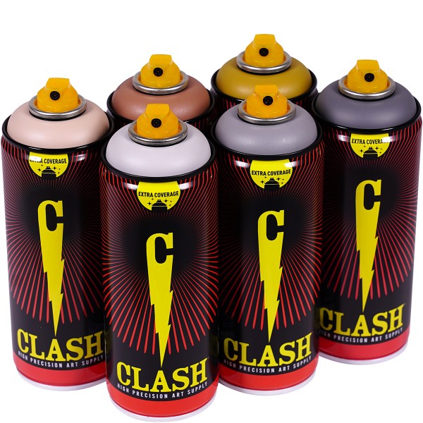 Clash "Paint Multi Color Sixpack Muddy Stone Tones" (6x400ml)