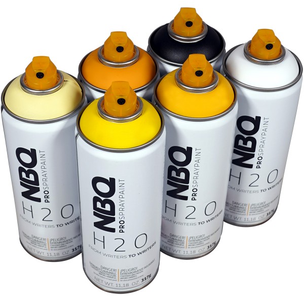 NBQ "H2O" Water Based Sixpack Yellow (6x400ml)