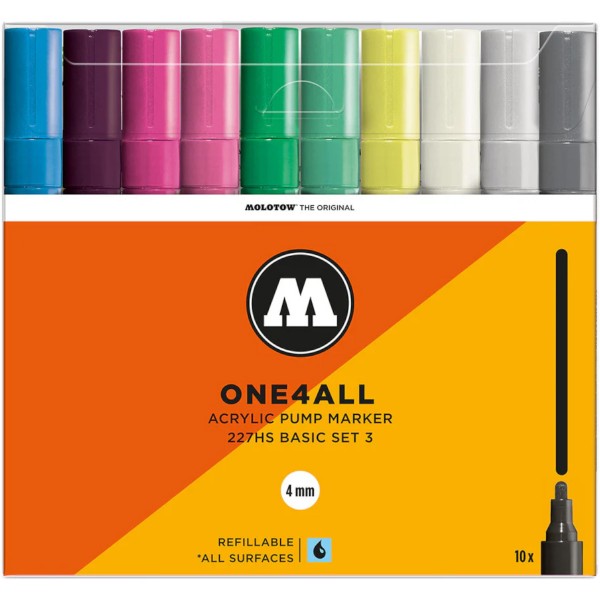 Molotow "227HS" One4all 10er Marker Set (4mm) - Basic 3