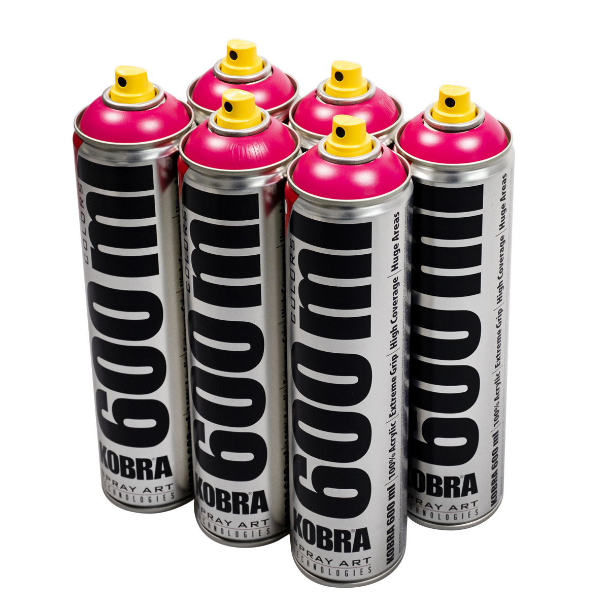Kobra "Big Paint One Color Sixpack Pink" (6x600ml) Sprühdosen Boxen