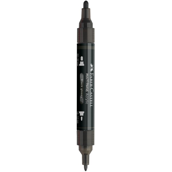 Faber-Castell "Multimark" Acrylic Twin Marker (1-3mm) Black glossy 299