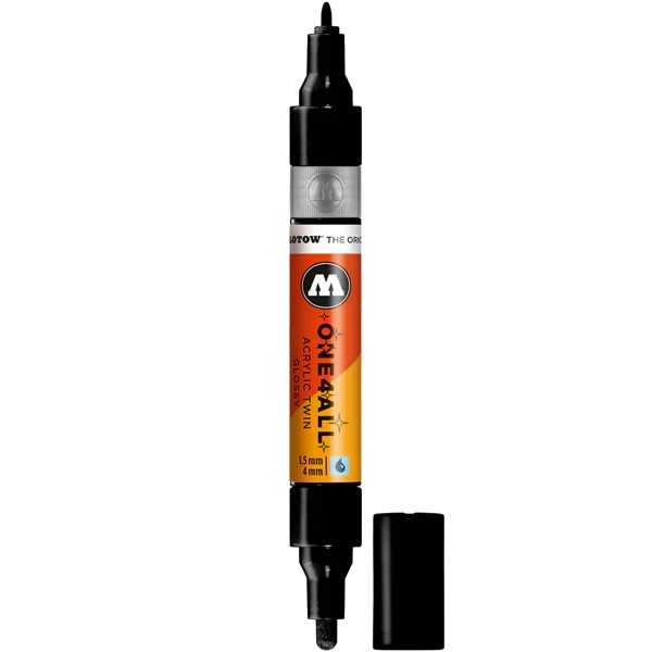 Molotow "Acrylic Twin" One4All Marker (1,5-4mm) Black Glossy