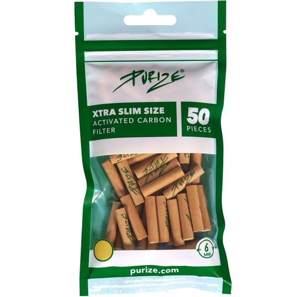 Purize Aktivkohlefilter "XTRA Slim Size 50er Pack" - Organic