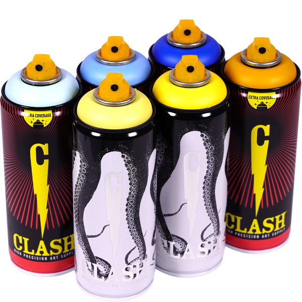 Clash "Paint Multi Color Sixpack Yellow Submarine Tones" (6x400ml)