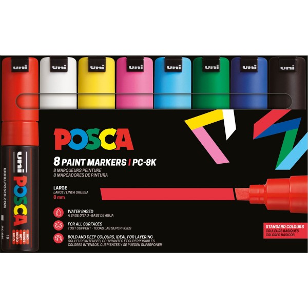 Uni Posca "PC-8K" Marker 8er Set (8mm) - Basic