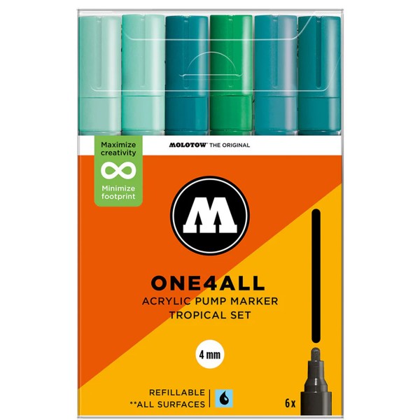 Molotow "227HS" One4all 6er Marker Set (4mm) - Tropical