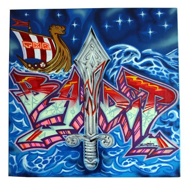 "Bandit 77 - The Sword of the North (Original)" 40x40cm