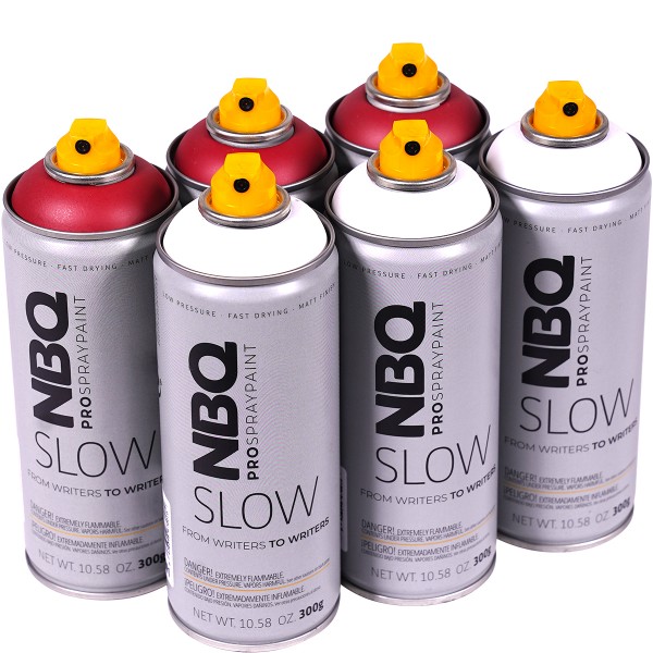 NBQ "New Slow" Sixpack White + N80 Congested Red (6x400ml)