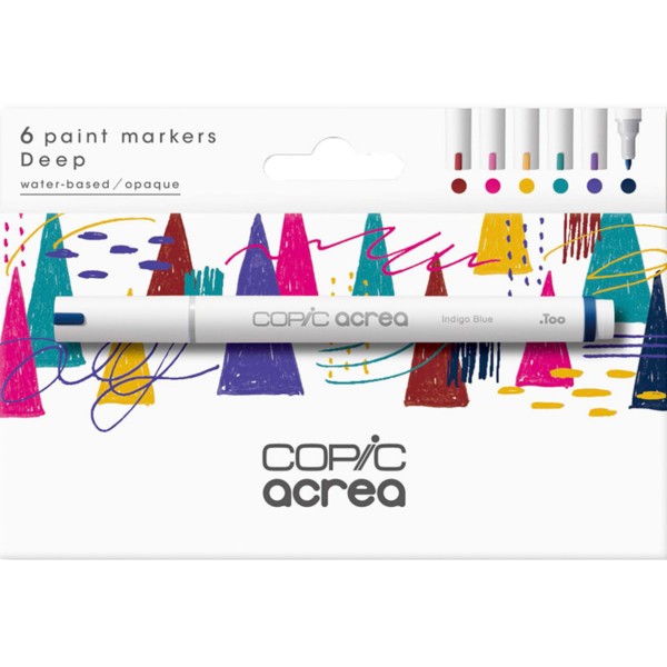 Copic "acrea Deep 6er Set" Acrylmarker (0,8mm)