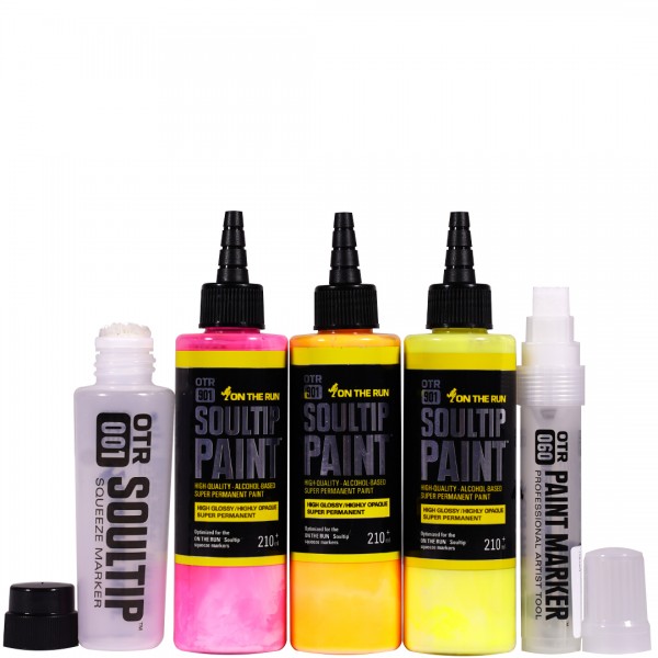 OTR.901 "Soultip Paint Refill (210ml)" + Empty Marker 5er Set 4