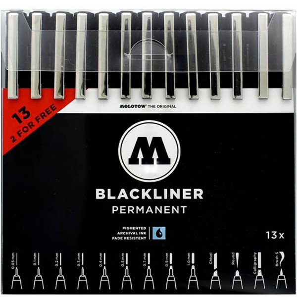 Molotow "Blackliner" 13er Complete Set