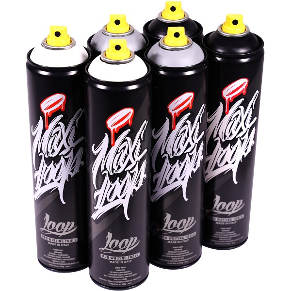 Loop Paint "Maxi Multi Color Sixpack - Old Movie Tones" (6x600ml)