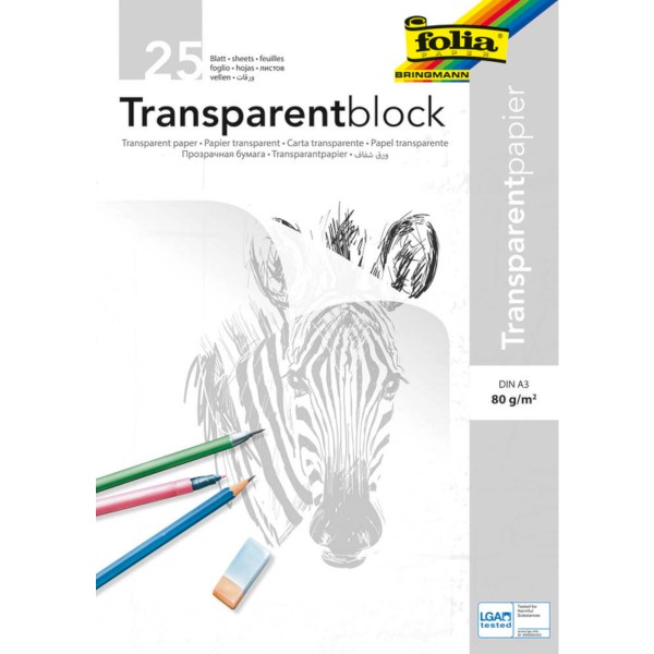 Folia "Transparentblock" A3 (25 Blatt)