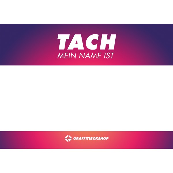 Super Deal "Tach, Mein Name Ist" Sticker (10x15cm) Pinkpower