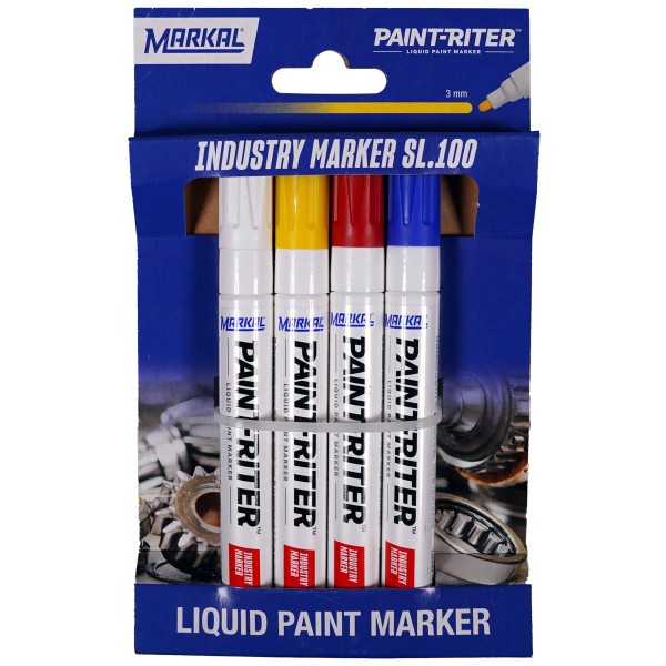 Markal "PAINT-RITER Industry Marker SL.100" - 4er Marker Set 1 (3mm)