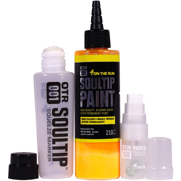 OTR.901 "Soultip Paint (210ml)" + Empty Marker 3er Set 2 - Neon Orange