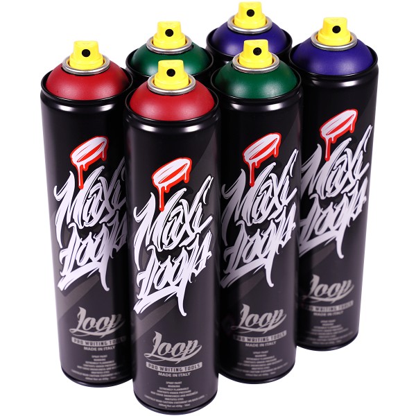 Loop Paint "Maxi Multi Color Sixpack - Dark Tones" (6x600ml)