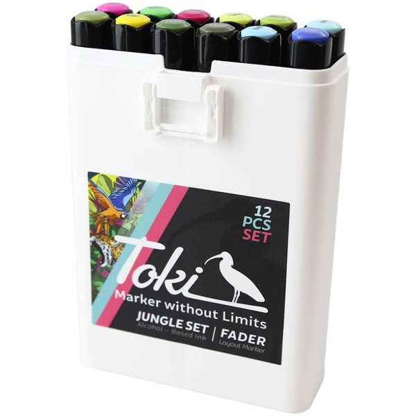 Toki "Fader" Layout Marker 12er Set Jungle