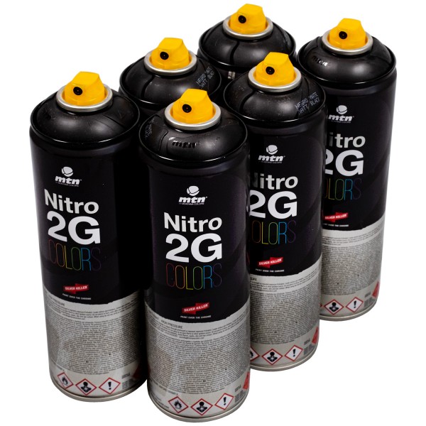 MTN "Nitro 2G One Color Sixpack - Black R-9011" (6x500ml)