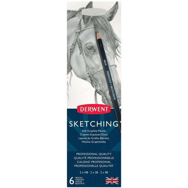 Derwent "Sketching Soft Graphite Pencils 6er Set" Grey