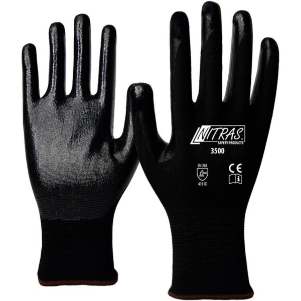 Nitras Handschuhe "3500 Arbeitshandschuhe" Black